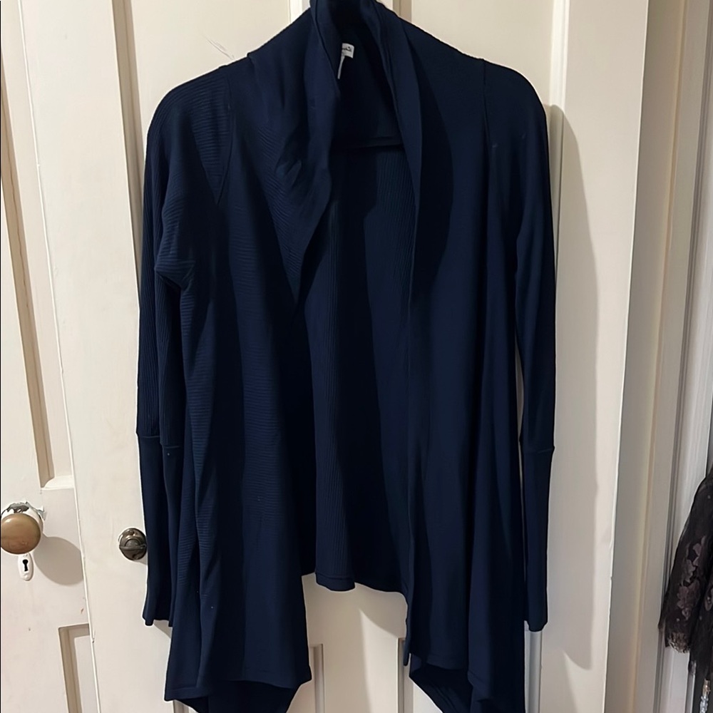 Splendid Navy Open Front Thermal Cardigan